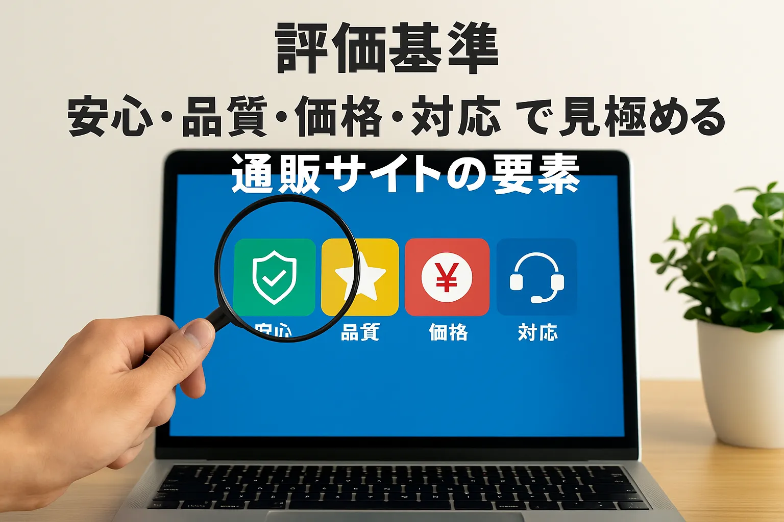 2. 評価基準｜「安心・品質・価格・対応」で見極める通販サイトの要素.webp