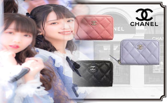 シャネル 財布 エナメル ピンク