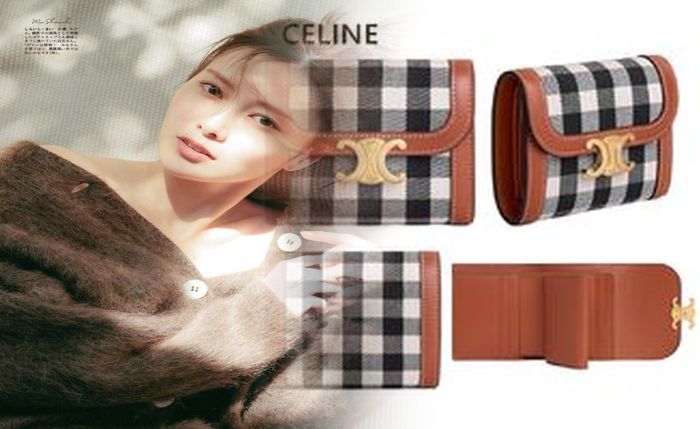 セリーヌ 財布 ミディアム グレー