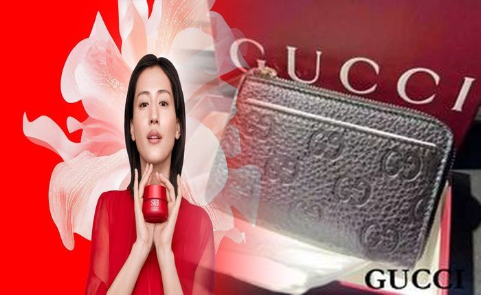 グッチ 財布 ピンク ベージュ