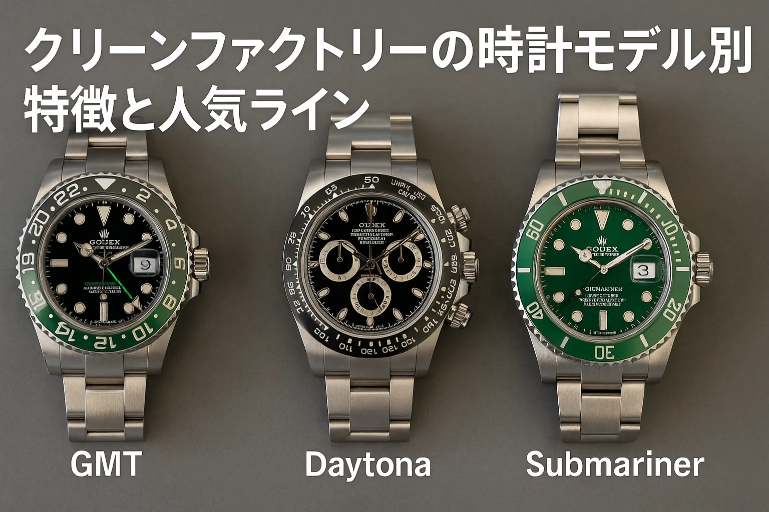 4. クリーンファクトリーの時計モデル別特徴と人気ライン.webp