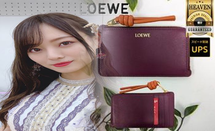ロエベ 財布 ピンク ベージュ
