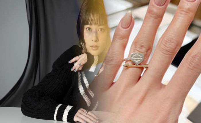 ティファニー オープン ハート キーリング