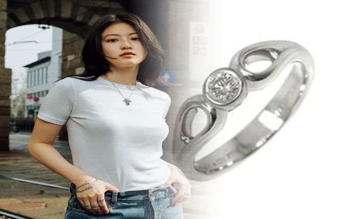 ティファニー ペア リング 18k