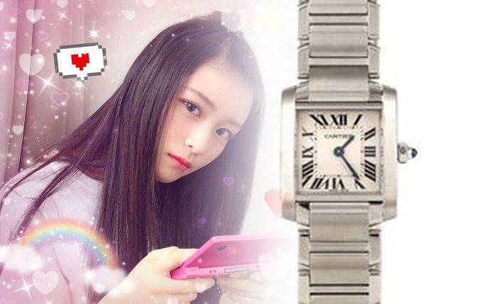 カルティエ 時計 革 ベルト レディース