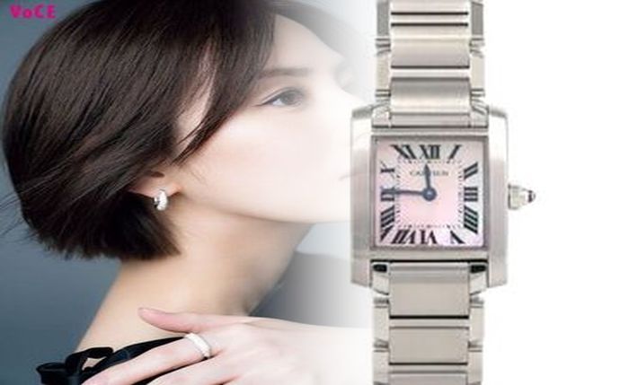 カルティエ 時計 タンク ピンク