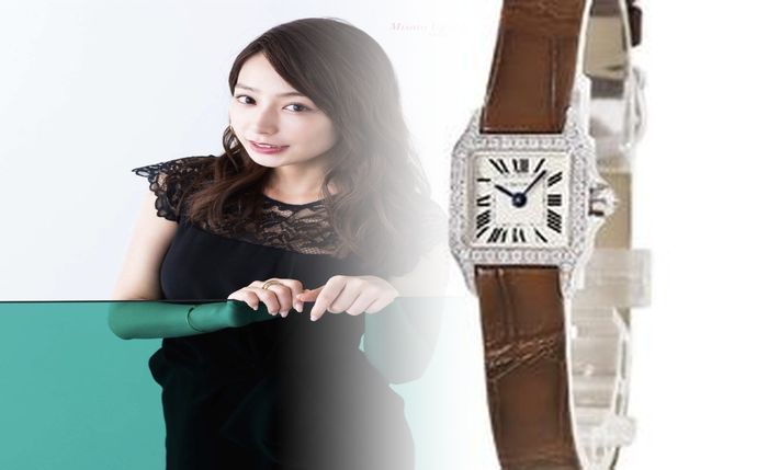 カルティエ 時計 バロン ブルー レディース ダイヤ