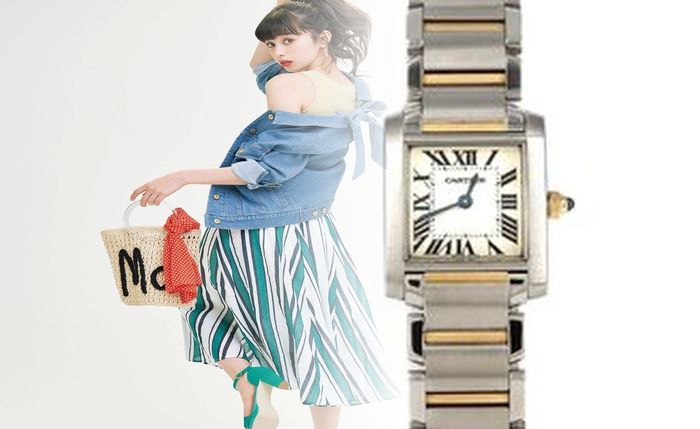 カルティエ 時計 レディース 革 ベルト