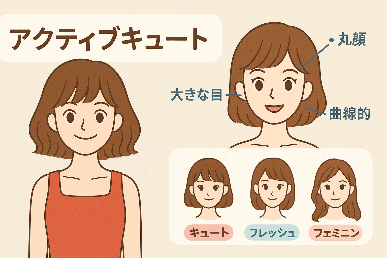 1. アクティブキュートとは？｜顔の特徴・魅力・他タイプとの比較.webp