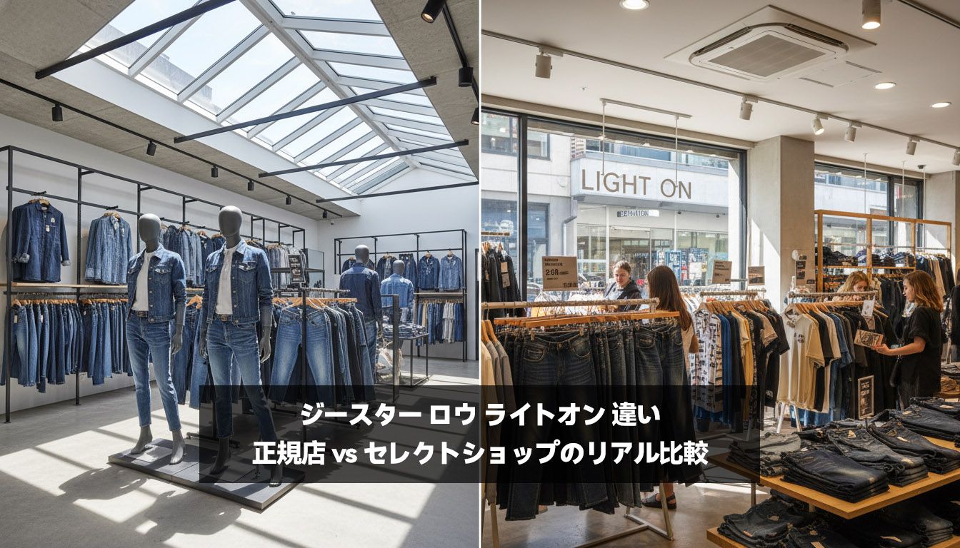 ジースター ロウ ライトオン 違い：正規店 vs セレクトショップのリアル比較