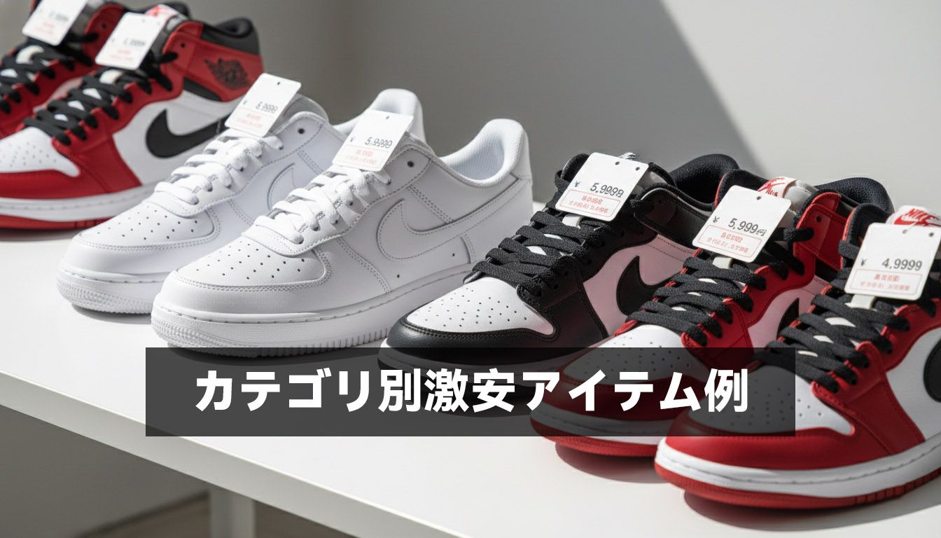 カテゴリ別激安アイテム例