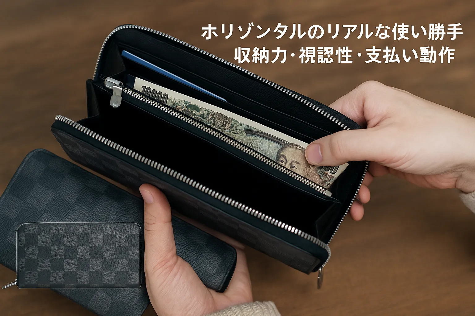 4. ホリゾンタルのリアルな使い勝手｜収納力・視認性・支払い動作.webp