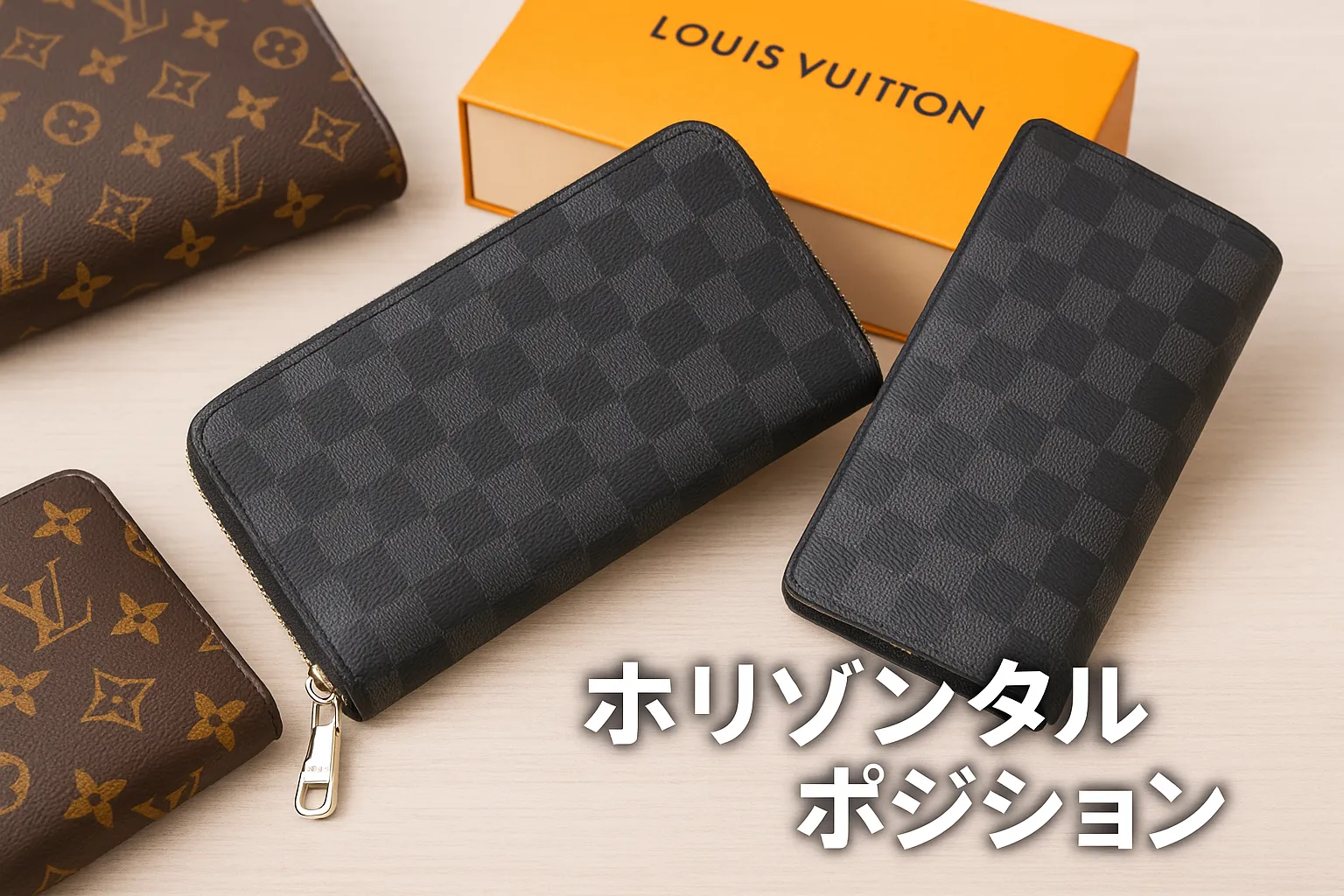7. ルイ・ヴィトンの財布におけるホリゾンタルのポジション.webp