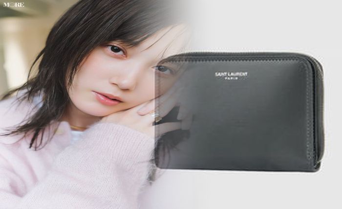 サン ローラン 財布 グレージュ