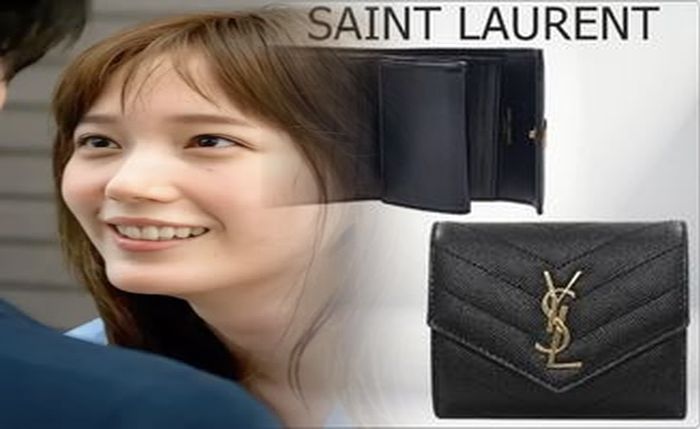 み つ折り 財布 サン ローラン