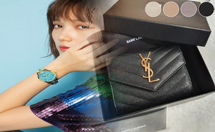 サン ローラン 財布 グレージュ