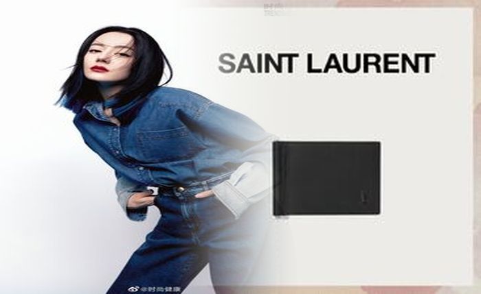 サン ローラン 財布 グレージュ