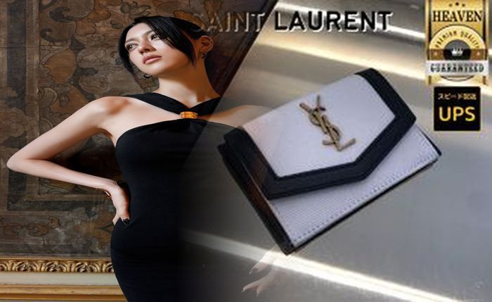 み つ折り 財布 サン ローラン