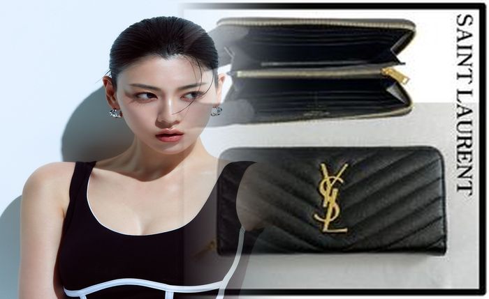 財布 ふた つ折り サン ローラン