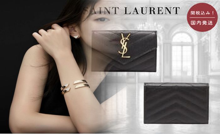 財布 ふた つ折り サン ローラン