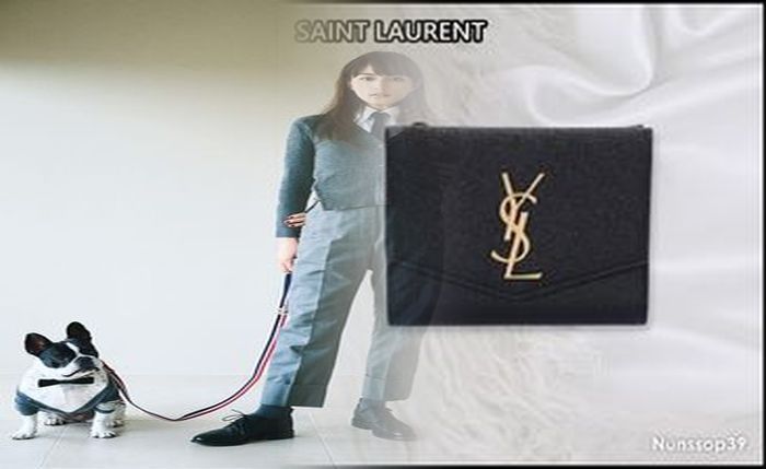 サン ローラン 財布 グレージュ