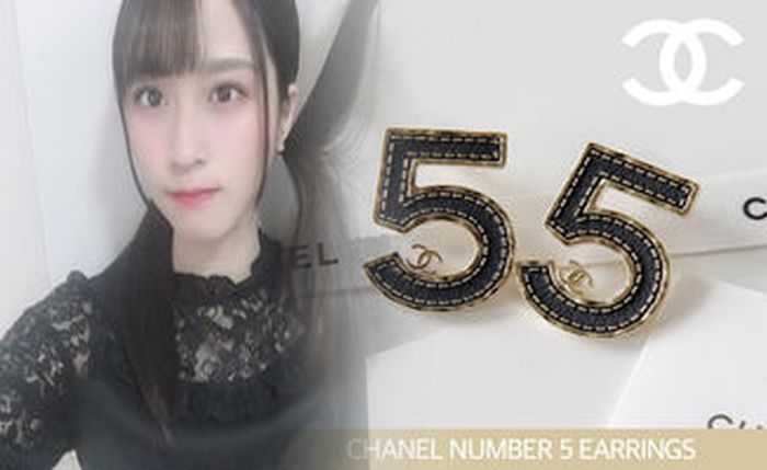 シャネル ライン ストーン ピアス