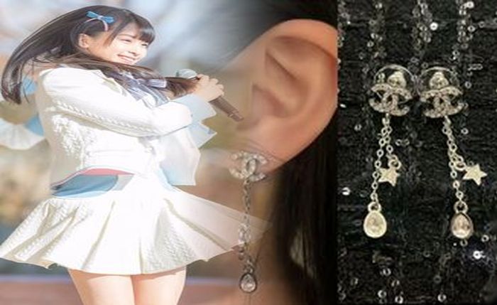 シャネル ピアス ライン ストーン