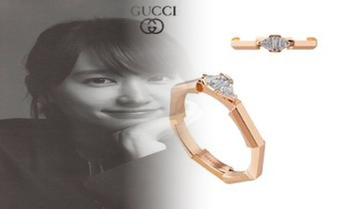 グッチ ホワイト ゴールド 指輪