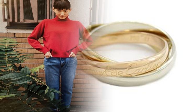 カルティエ 指輪 ホワイト ゴールド