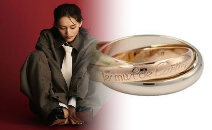 カルティエ c ハート ダイヤ リング