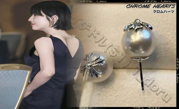 クロム ハーツ 風 ピアス ゴールド