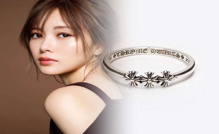 クロム ハーツ スクロール ラベル リング