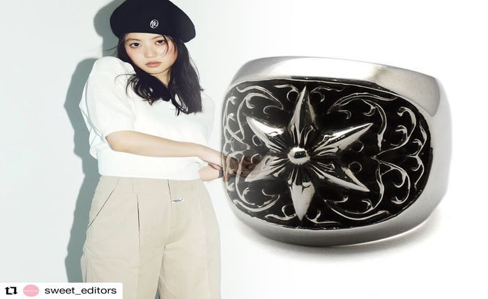 クロム ハーツ スクロール バンド リング