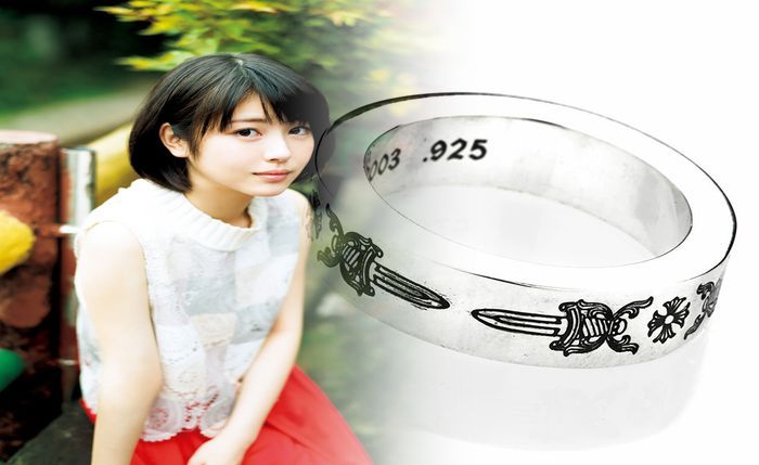 クロム ハーツ スクロール ラベル リング