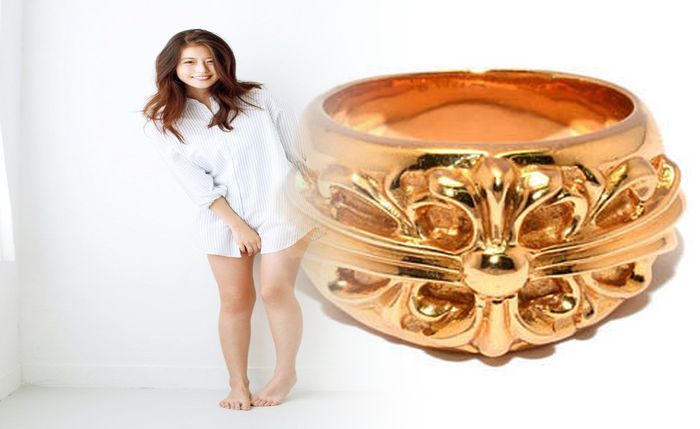 クロム ハーツ スクロール バンド リング