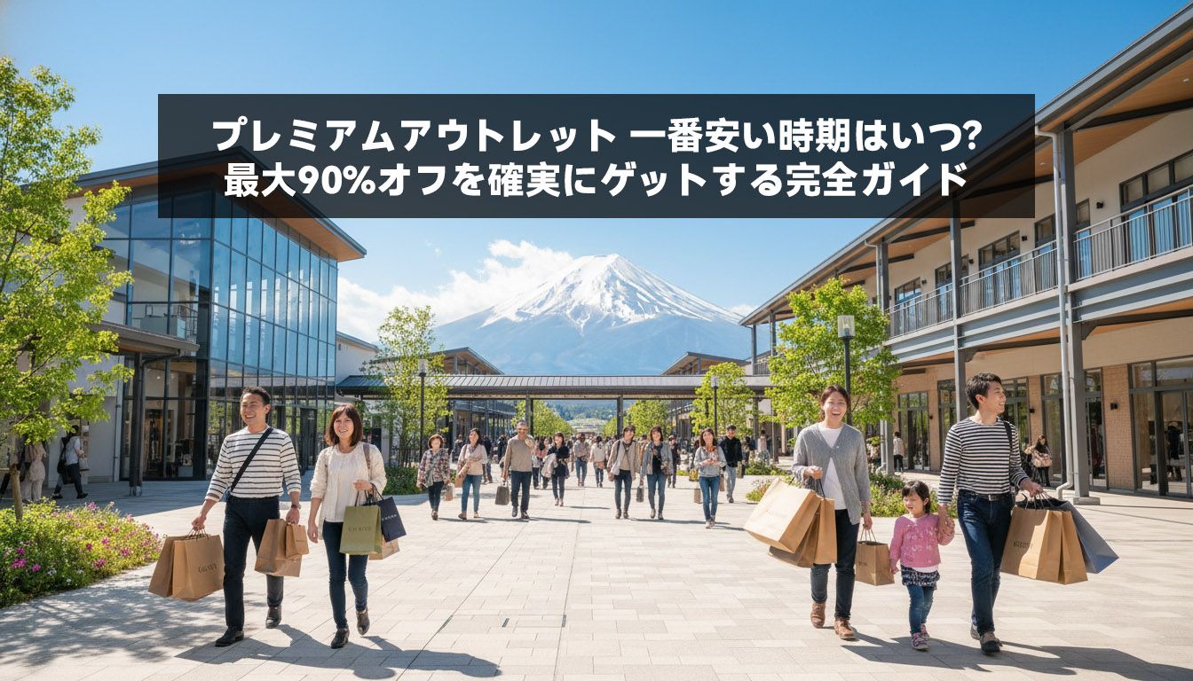プレミアムアウトレット 一番安い時期はいつ？最大90%オフを確実にゲットする完全ガイド