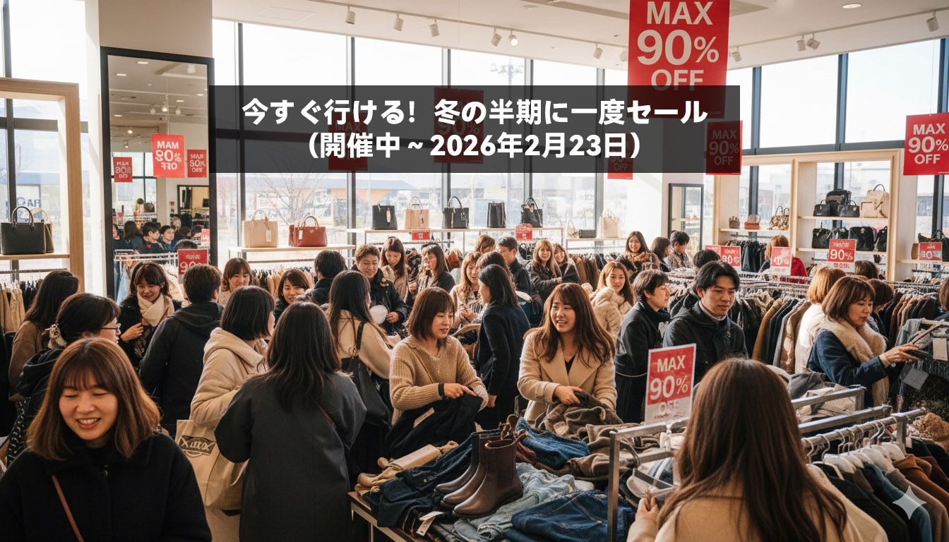 1位：今すぐ行ける！冬の半期に一度セール（開催中～2026年2月23日）