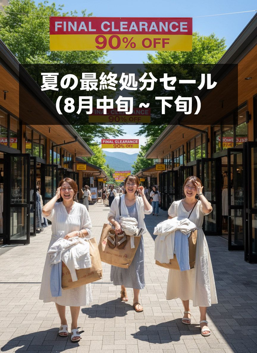 3位：夏の最終処分セール（8月中旬～下旬）