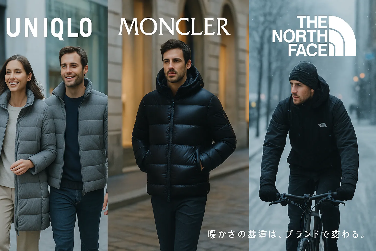 9. 人気ブランド比較｜ユニクロ・モンクレール・ノースフェイス.webp
