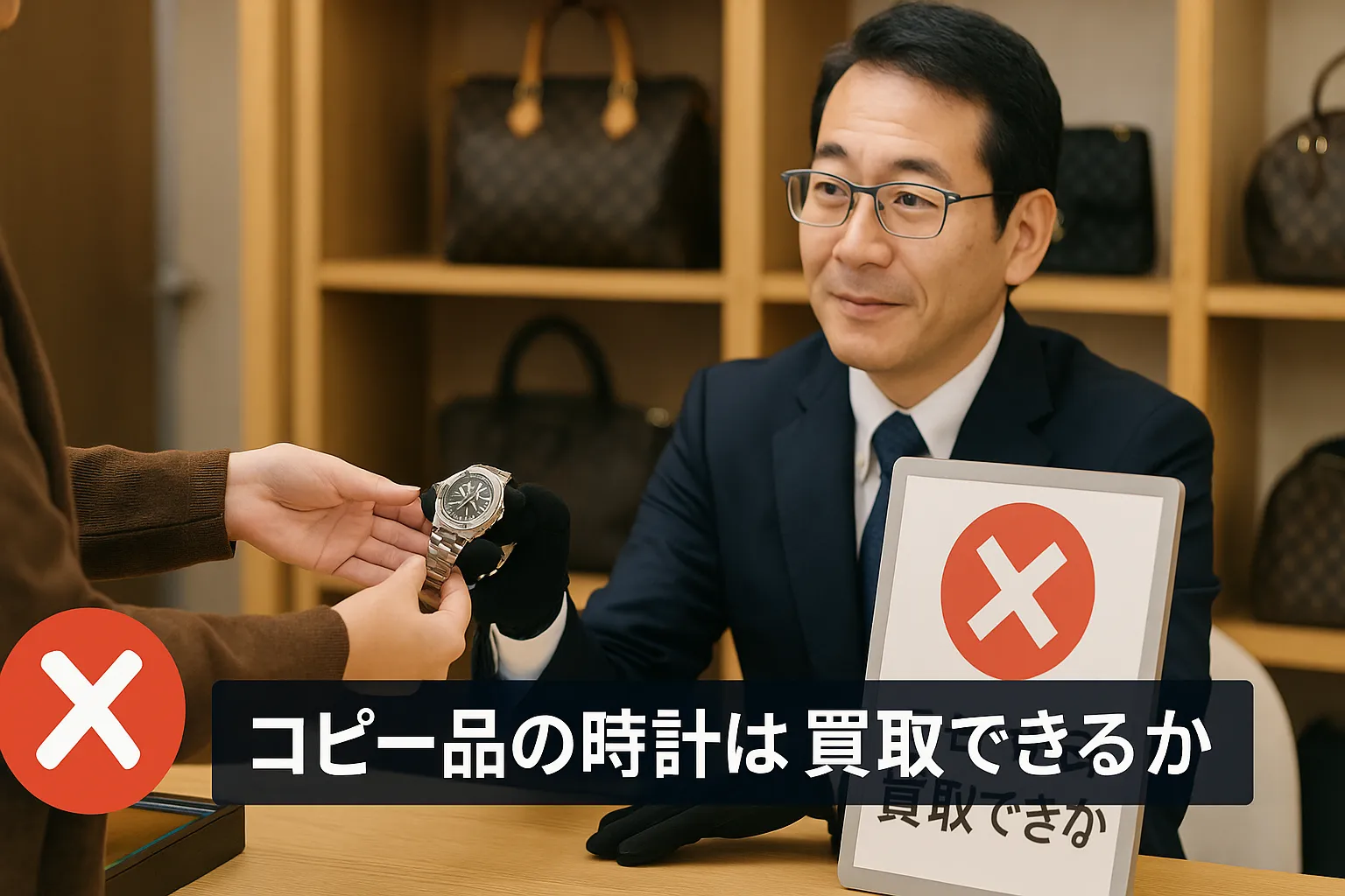 7. 質屋や買取店での扱い：コピー品の時計は買取できるか.webp