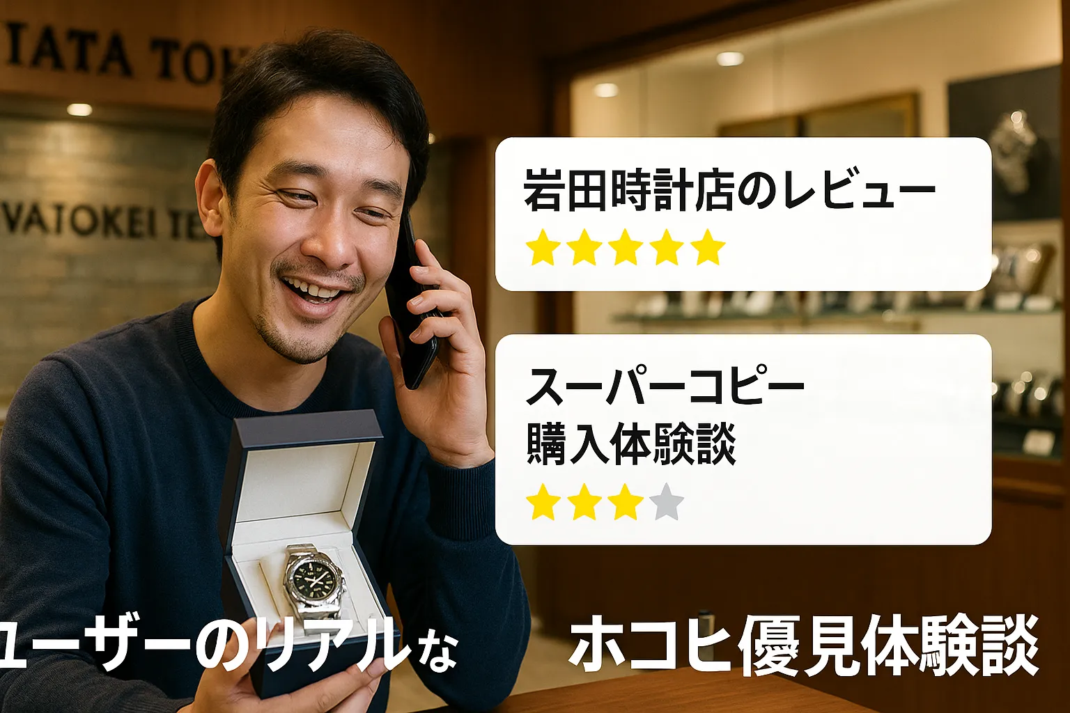 7. ユーザーのリアルな声：岩田時計店 レビューとスーパーコピー購入体験談.webp