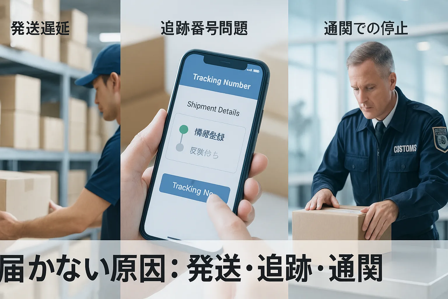 ③ 届かないトラブルの原因（発送・追跡番号・通関）.webp
