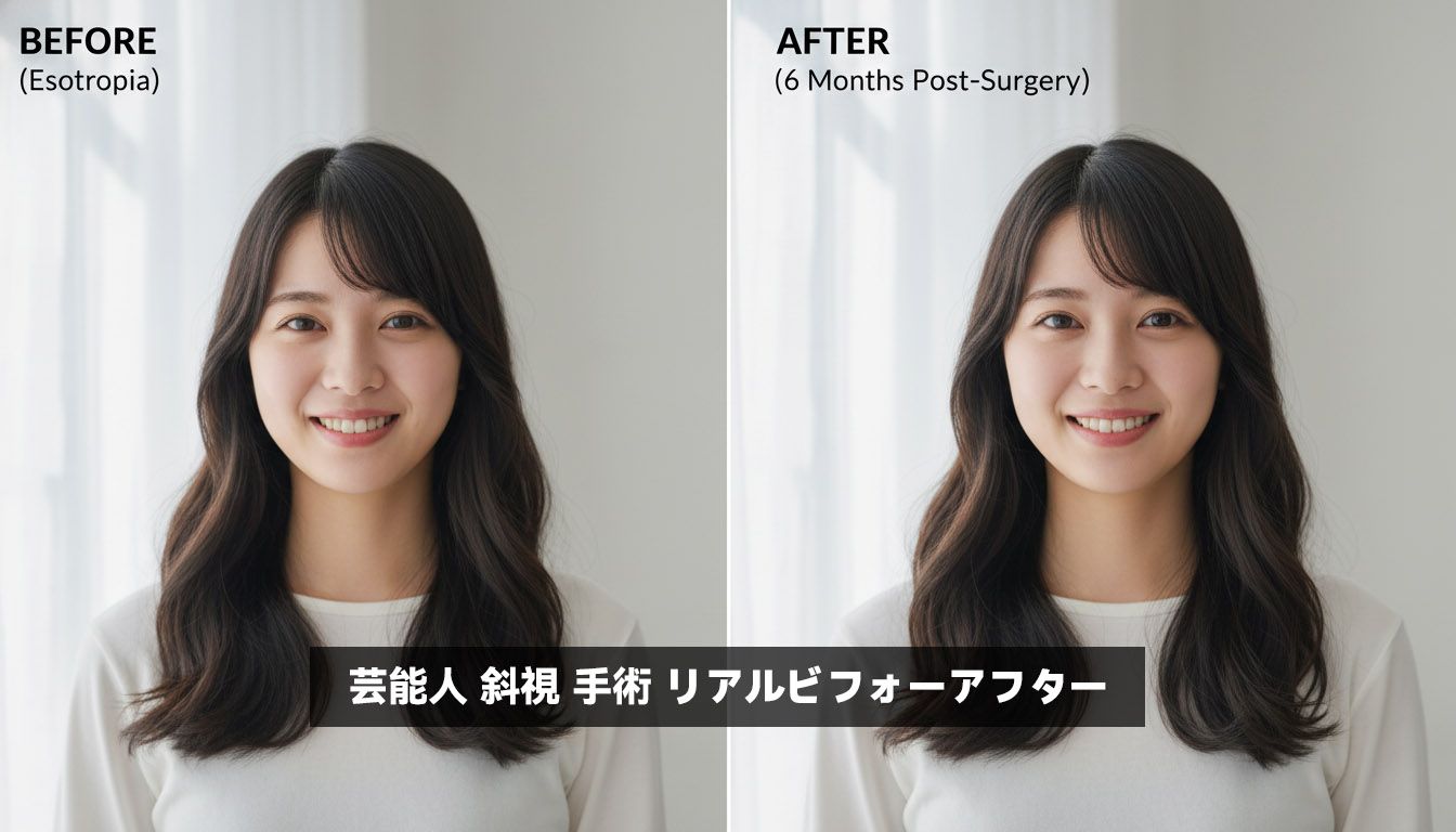 芸能人 斜視 手術 リアルビフォーアフター