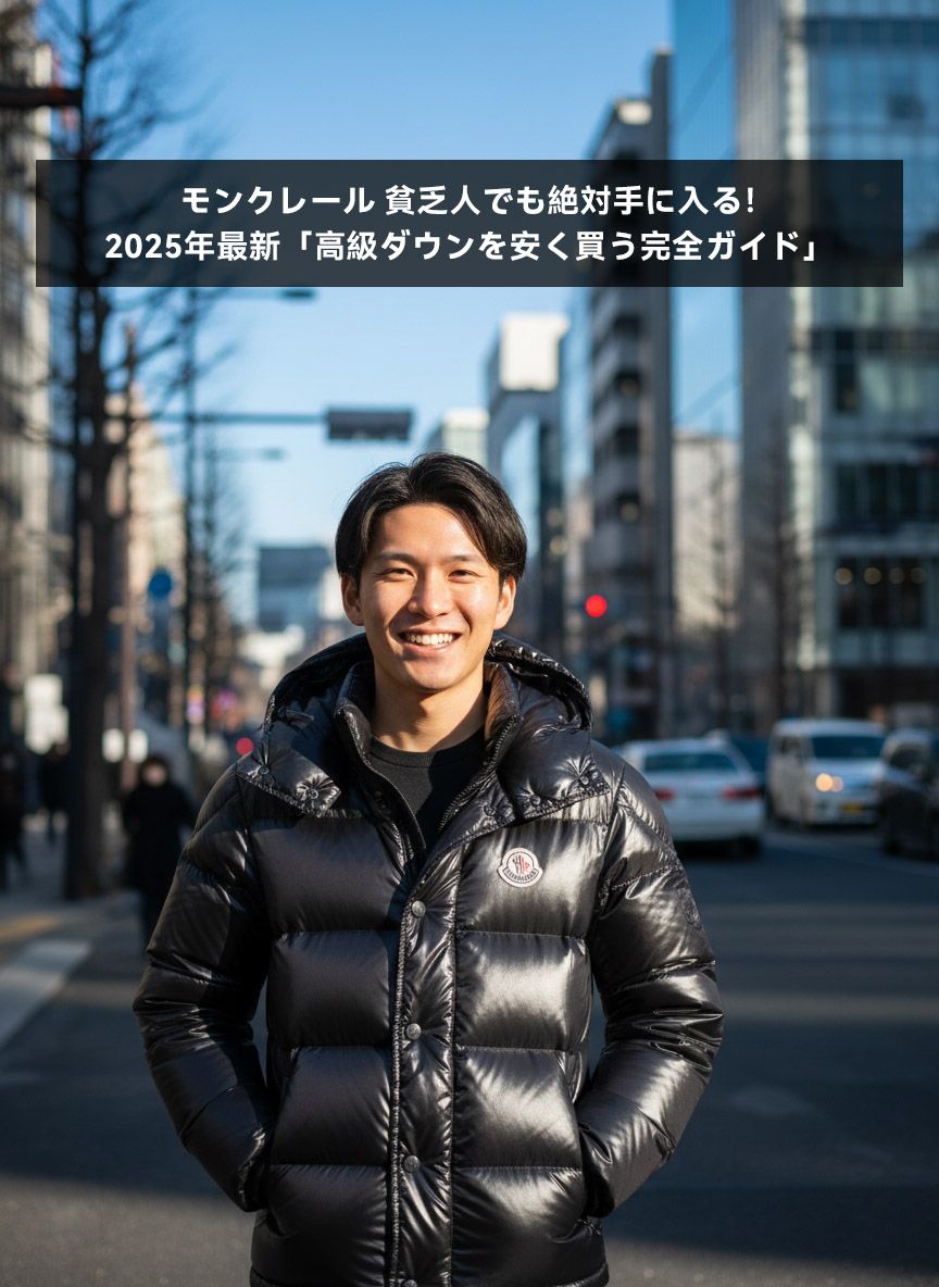 モンクレール 貧乏人でも絶対手に入る！2025年最新「高級ダウンを安く買う完全ガイド」
