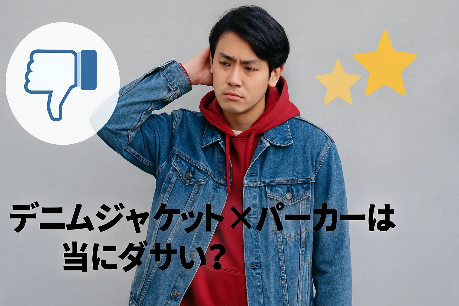 1. デニムジャケット×パーカーは本当にダサい？世間の評価と理由.webp