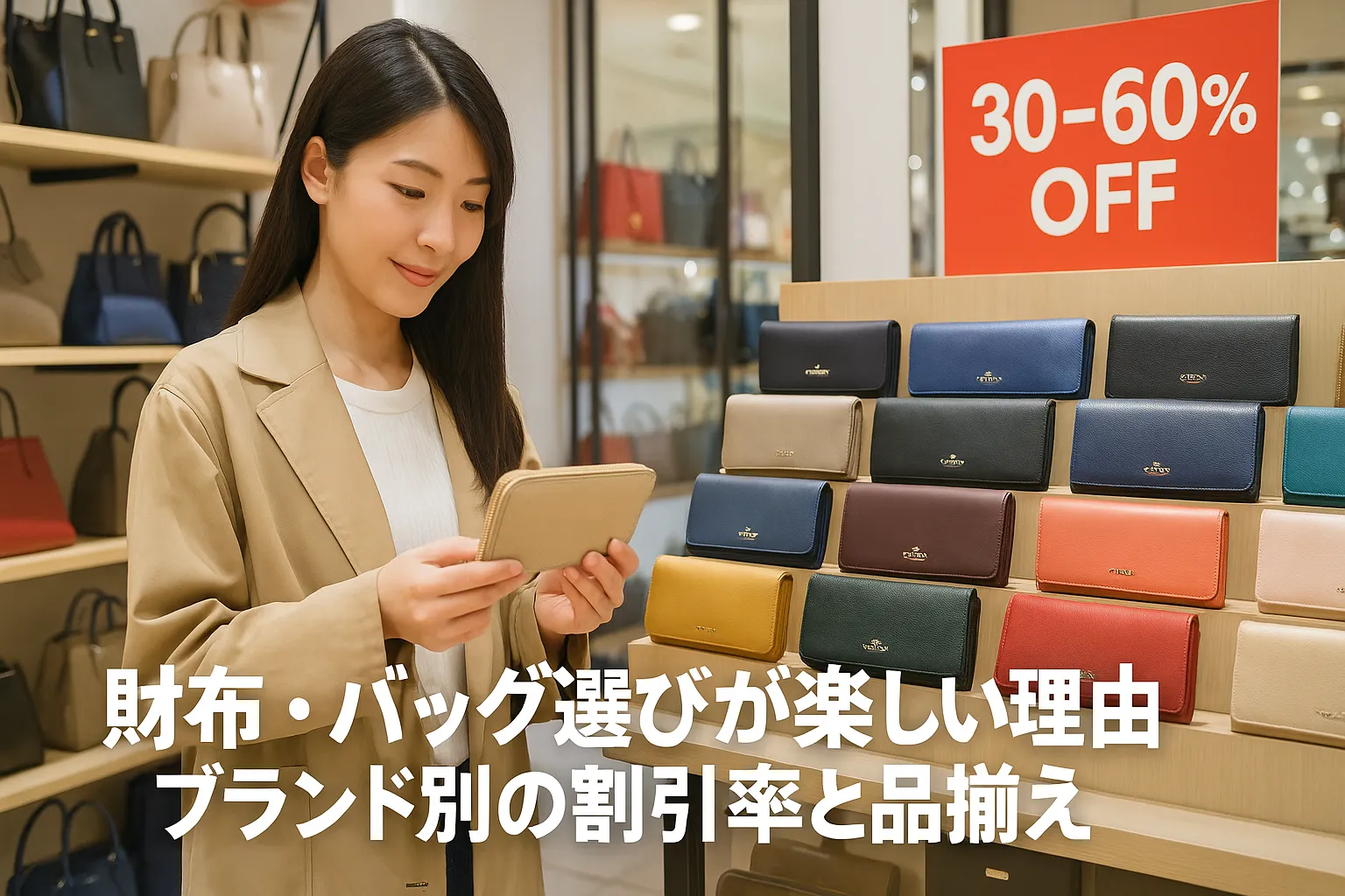 3. 財布・バッグ選びが楽しい理由｜ブランド別の割引率と品揃え.webp