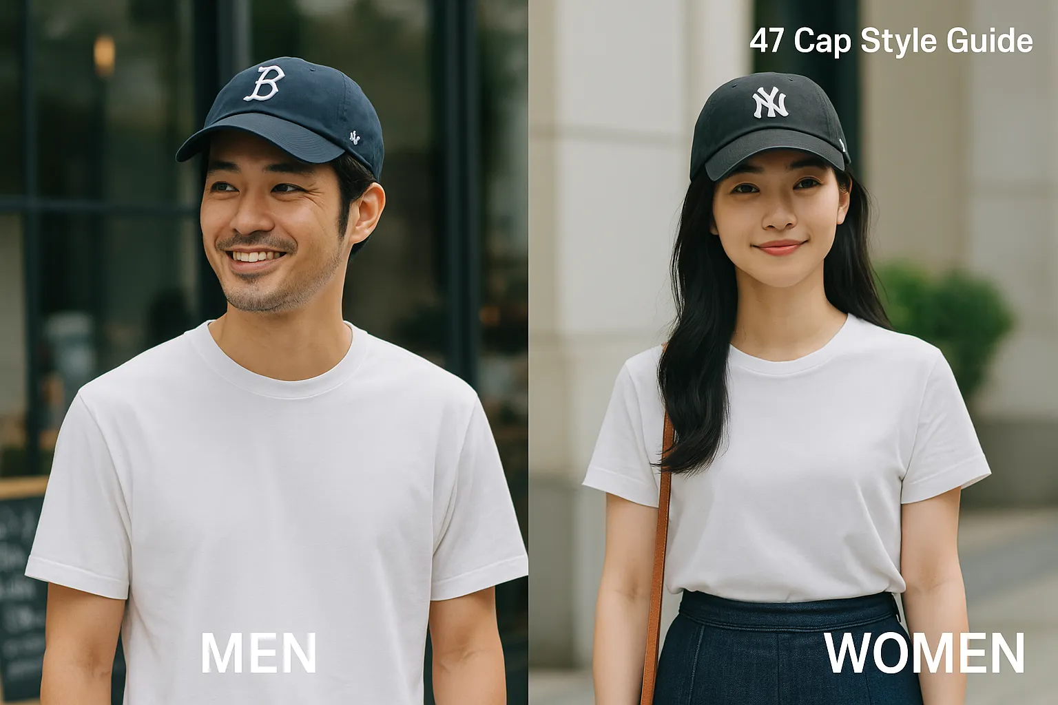 47キャップをおしゃれに見せるコーデのコツ（男女別）.webp