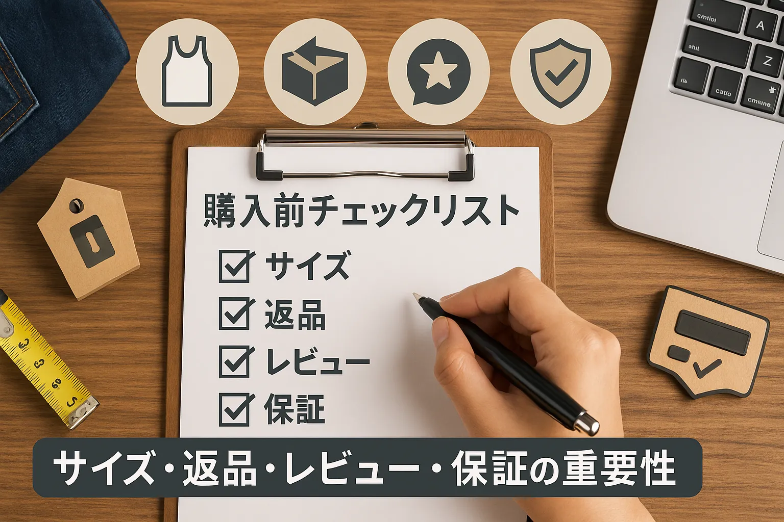 8. 購入前チェックリスト｜サイズ・返品・レビュー・保証の重要性.webp
