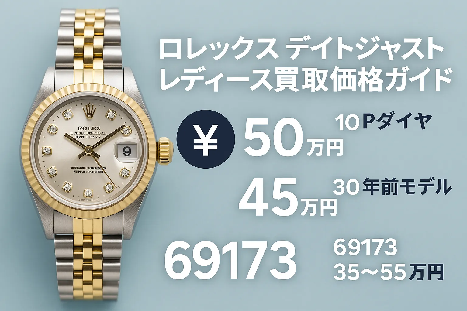 2026年最新｜ロレックス デイトジャスト レディース買取価格ガイド ── 10Pダイヤ・30年前モデルまで“いくらで売れるか”を完全解説