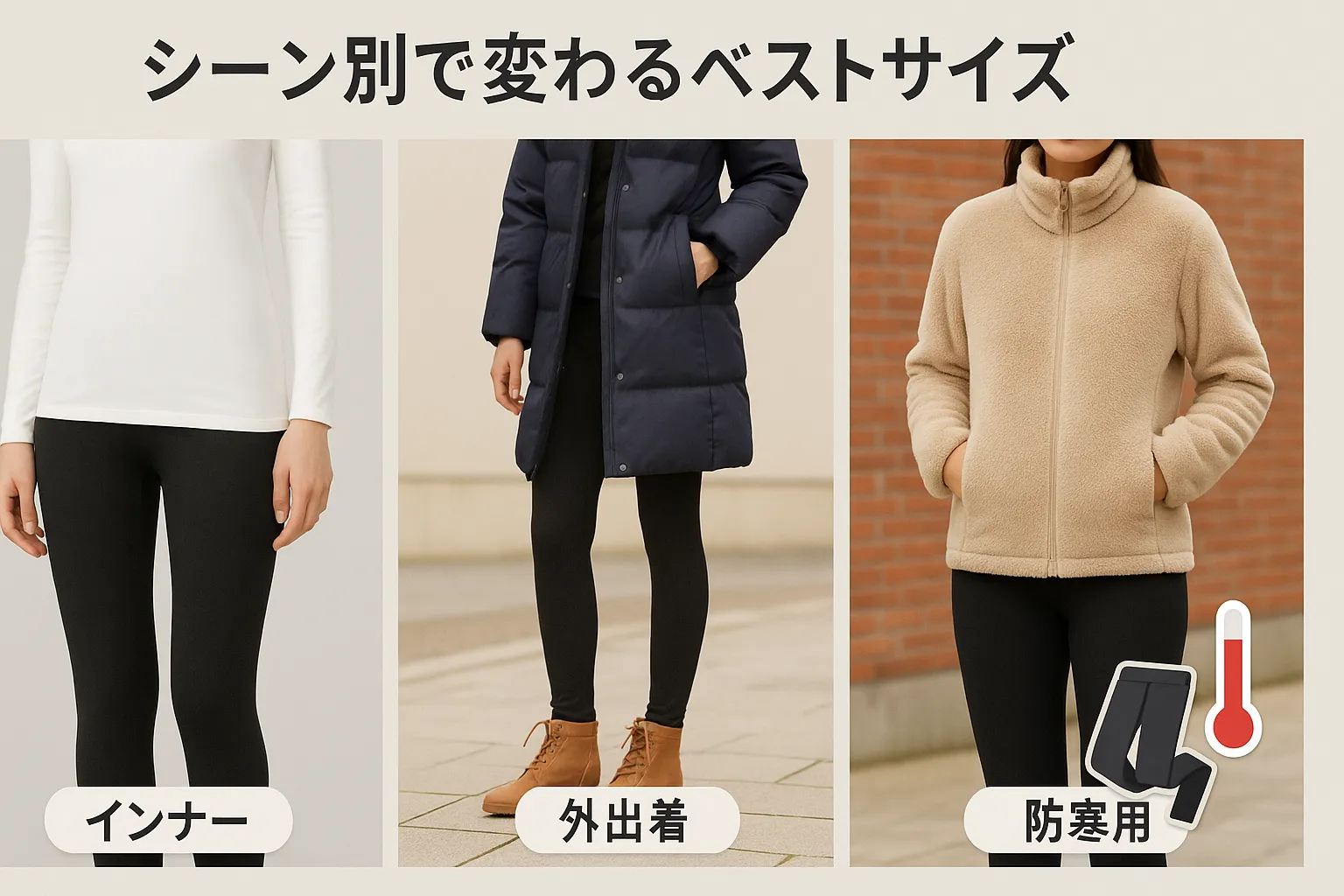 6. シーン別で変わるベストサイズ｜インナー・外出着・防寒用.webp